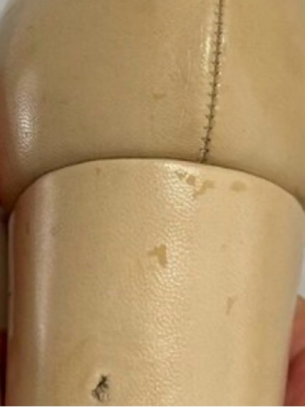CHANEL Beige Leather Ballet Flats with Black Cap-Toe and CC Logo - Picture 5 of 11